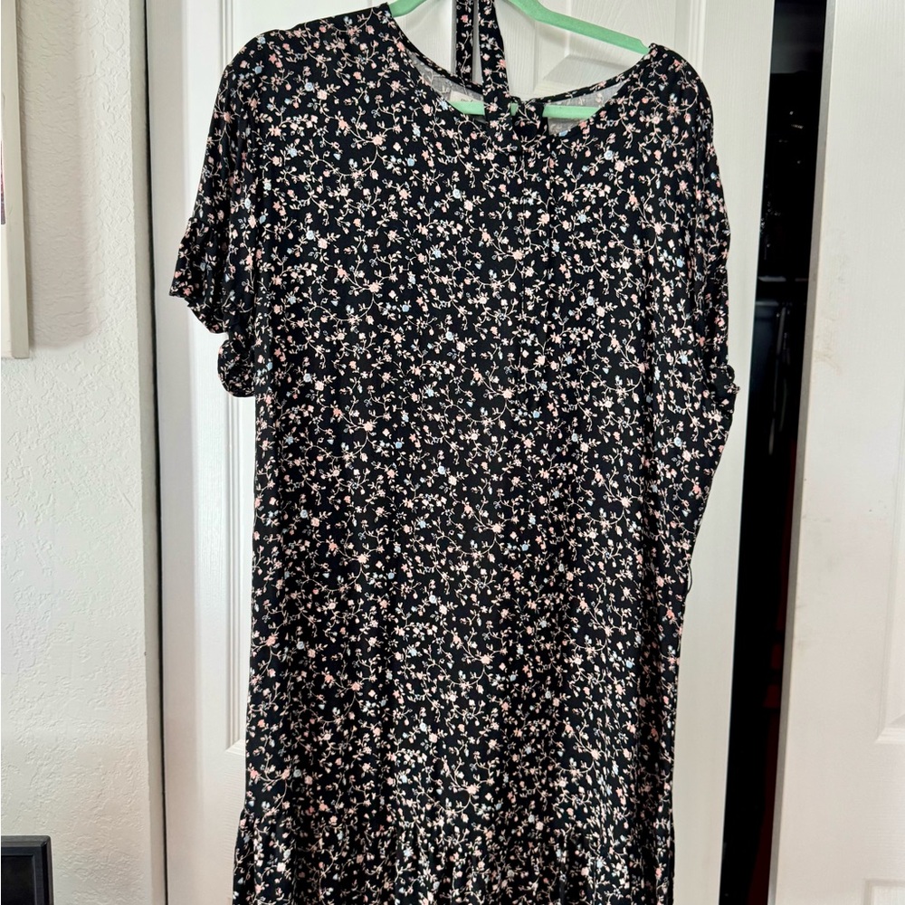 Maurices Black Floral Midi Dress